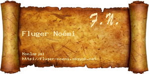 Fluger Noémi névjegykártya