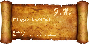 Fluger Noémi névjegykártya